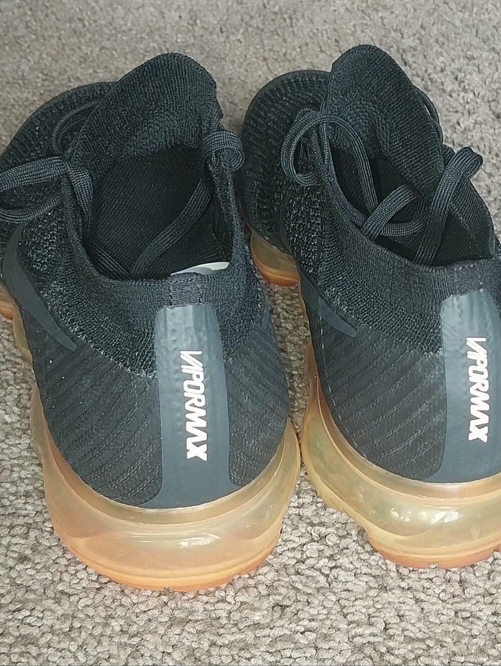 Nike Mens Air Vapormax Flyknit Anthracite Black Orange Size 9 - Picture 8 of 8